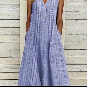 Misslook Windowpane Plaid Maxi Dress XL